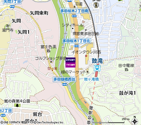 イオンフードスタイル川西店出張所（ATM）付近の地図